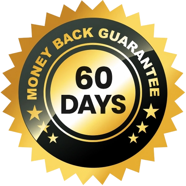 Gold 60-day money-back guarantee seal